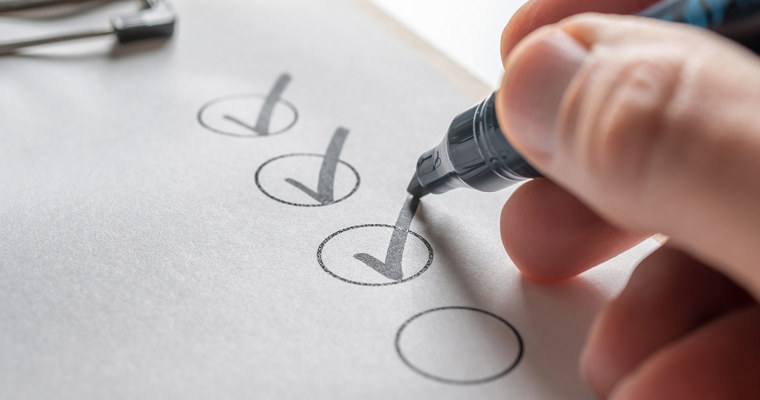 Clipboard with checkmarks