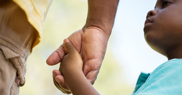 Microphone in front of a crowd