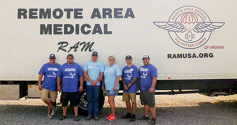 Microphone in front of a crowd