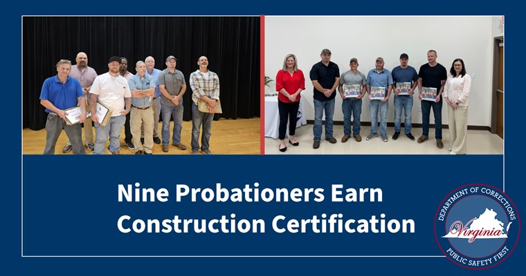 Probationers posing with their heavy equipment operators certificates