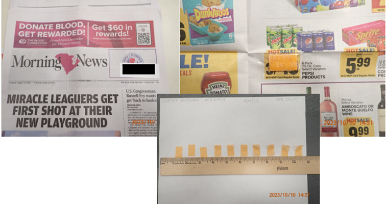 Seized contraband disguised as mail.