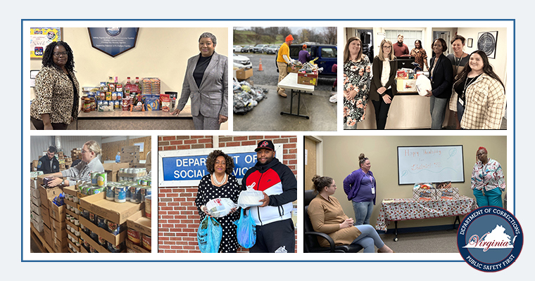 VADOC employees engaged in giving back events for Thanksgiving